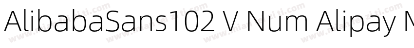 AlibabaSans102 V Num Alipay Md2字体转换